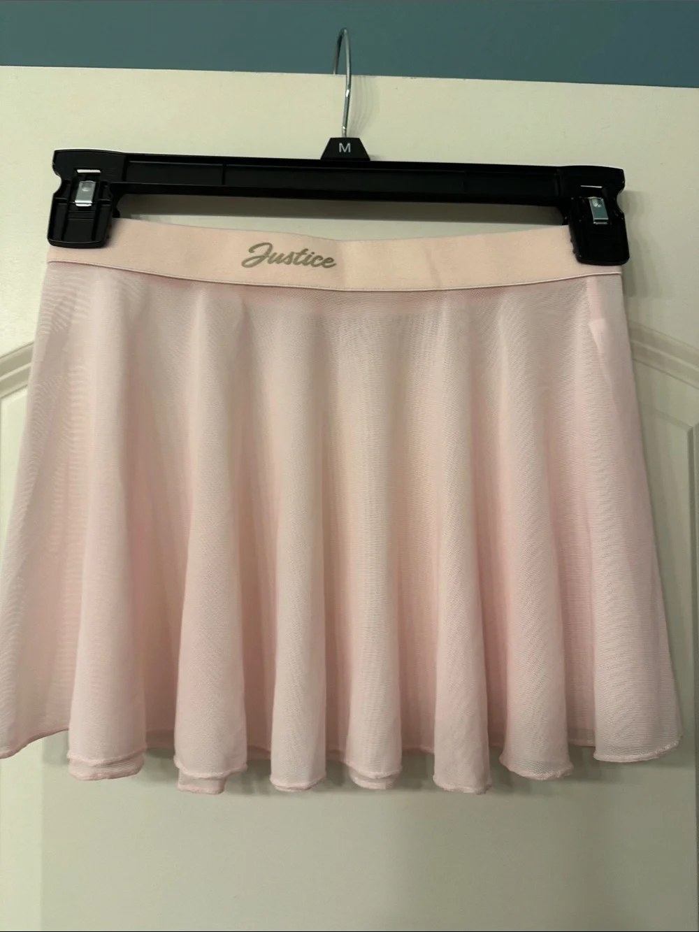 Justice Light Pink Mesh Ballet Skirt